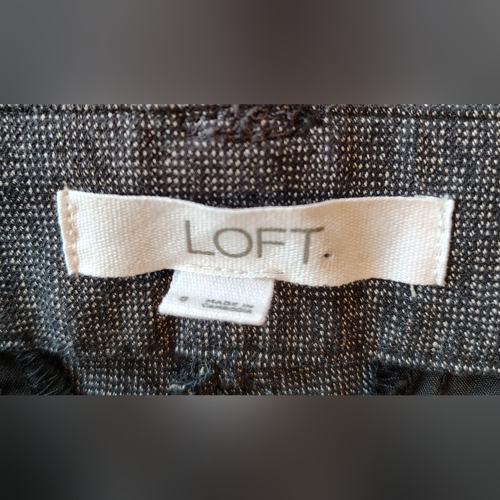 LOFT The Sutton Skinny Heathered Charcoal Gray Women's Dress Slacks Size 8 NWOT - Picture 9 of 12